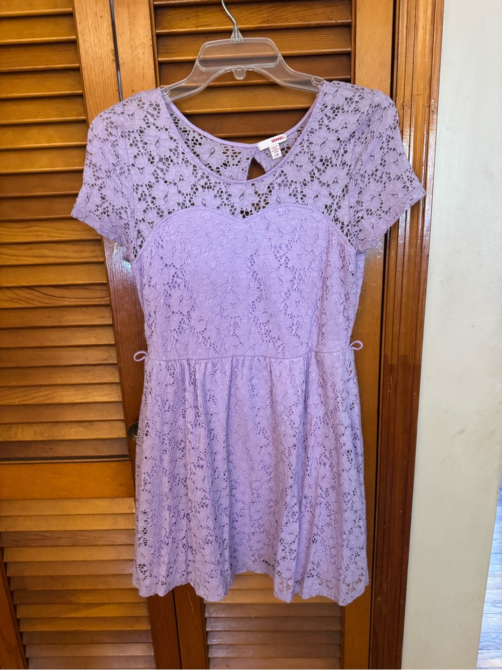 BONGO Lavender Lace Fit & Flare Dress